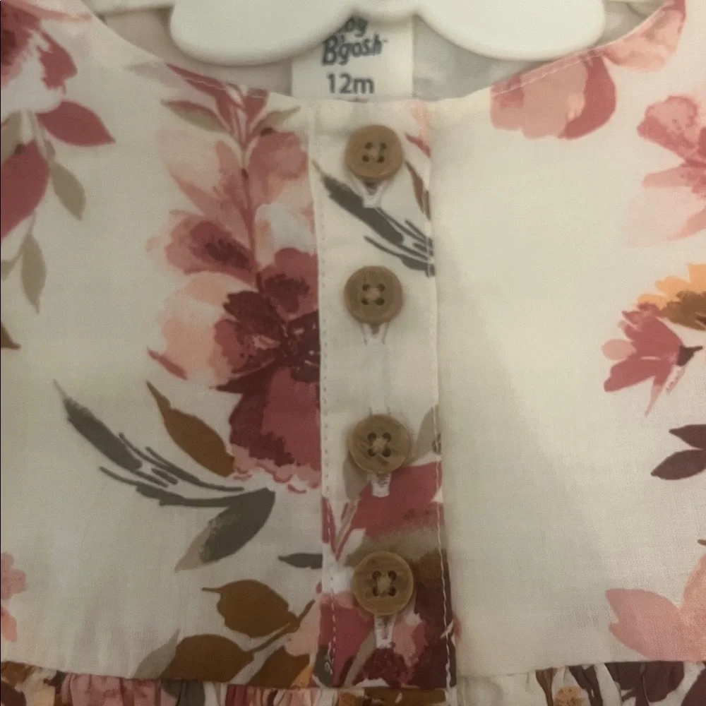 Cotton floral long sleeve dress with eyelet lace trim + bloomers- cottagecore